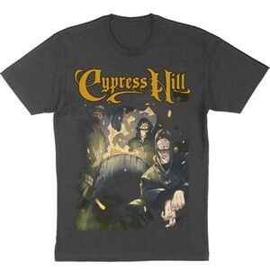 Cypress Hill Skull Bonfire Short Sleeve T-Shirt L Cross Colours